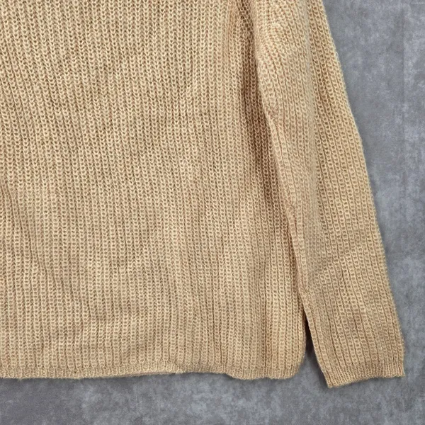 Pink Knit Gold Metallic Long Sleeve Pullover Cardigan Sweater Medium‎ - Image 4
