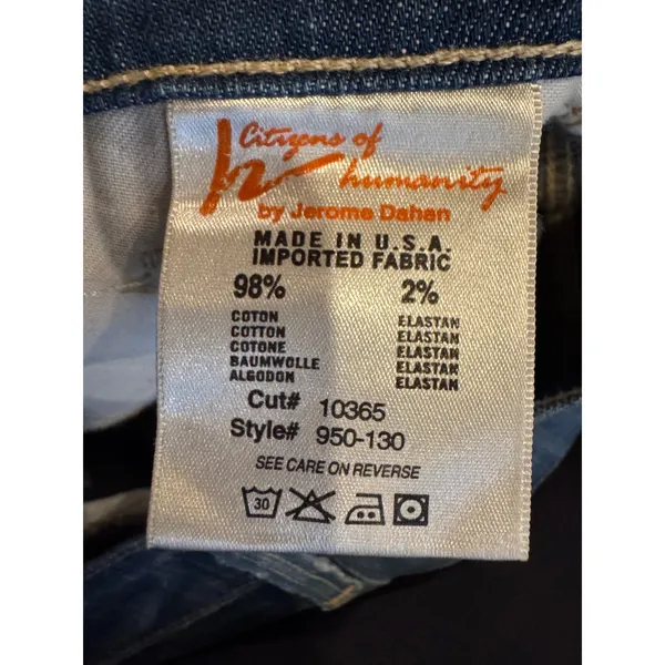 Citizens of Humanity Shorts Women 24 Blue Denim Faded Cut Off Jean Shorts Preppy - Image 9