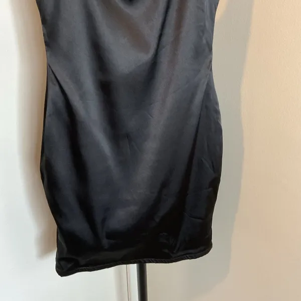 Source Unknown Black Bodycon Mini Dress Square Neck Sleeveless - Image 7