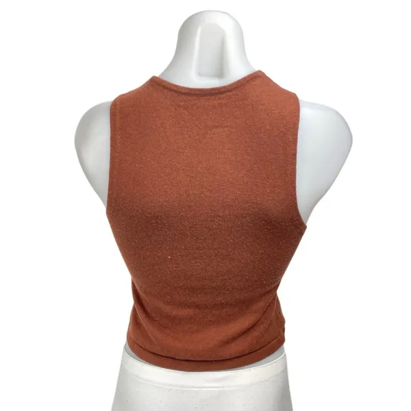 Aritzia Babaton Brown Sleeveless Crew Neck Knit Cami Camisole Tank Top Size S - Image 2