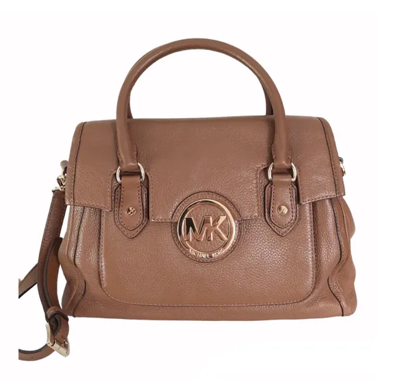 Margo Tan Leather Satchel Bag - Image 2