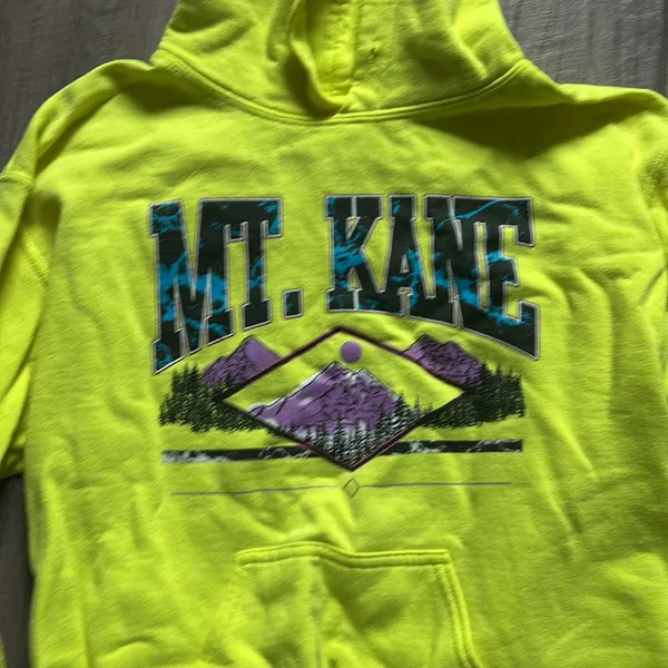 Mt Kane neon yellow hoodie - Image 2