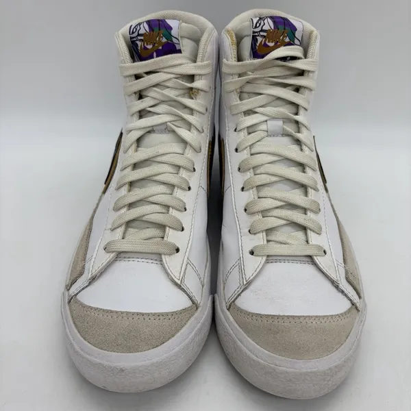 Nike Youth 6.5Y Womens 8 Blazer Mid '77 SE GS White Blue Void Gold‎ DD1847-102 - Image 3