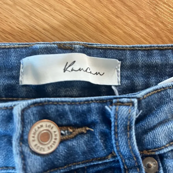 Kancan distressed jeans with‎ cuffed legs. - Image 2