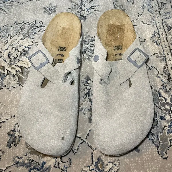 Birkenstock Boston Soft Stone Coin Suede - Image 6