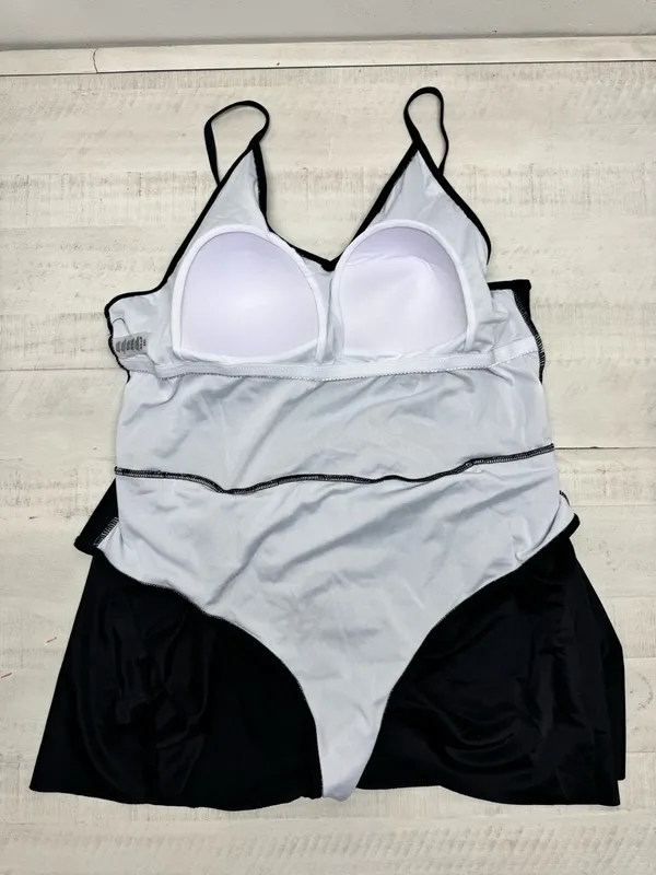 Plus Size Swimdress Tummy Control One Piece Bathing Suit V Neck Slimming 3XL - Image 11