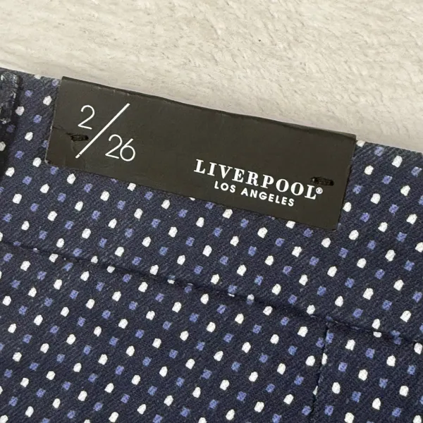 Liverpool Los Angeles Mood‎ Indigo Dot Trouser Shorts Navy Polka Dot 2/26 NEW - Image 13