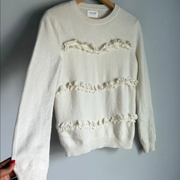 Sézane Andreas Jumper in ecru wool and cashmere XS - Image 8