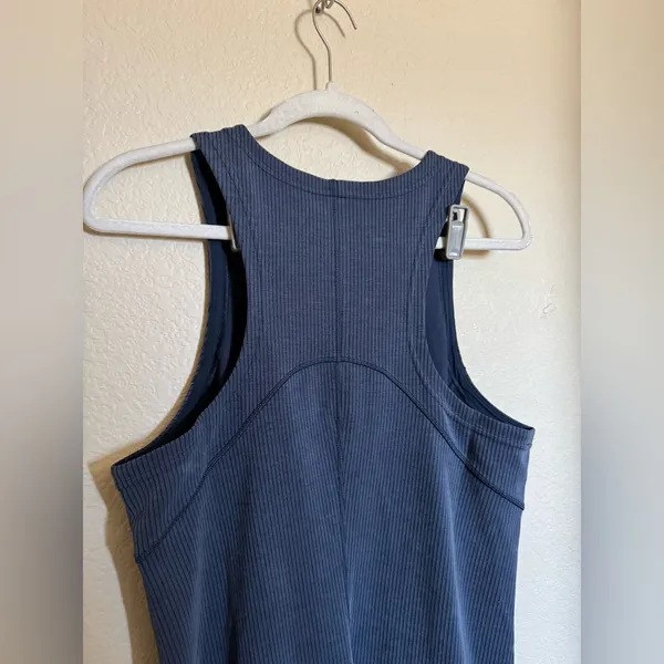 Lululemon Ribbed Softstreme Slim-Fit‎ Tank Dress Size 12 True Navy NEW - Image 8