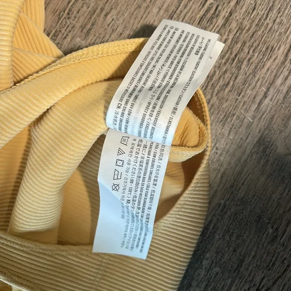 Abercrombie & Fitch Pale Yellow Orange Ribbed Bodysuit S - Image 4