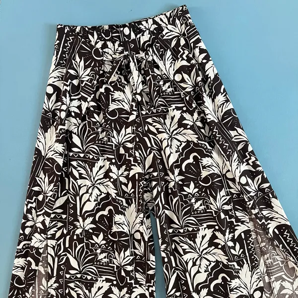 NWT Bila 77 Cabana Mink Flora Brown High Rise Wide Leg Pants - Image 5