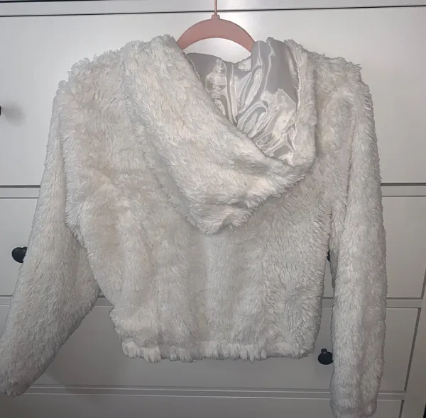 Ambiance Apparel White Winter Faux Fur Zip-up Jacket - Image 4