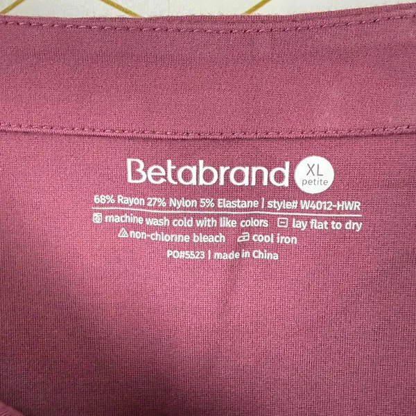Betabrand Mauve Plum 3/4 Sleeve Half-Day Shift Dress - Size - XL - Image 5