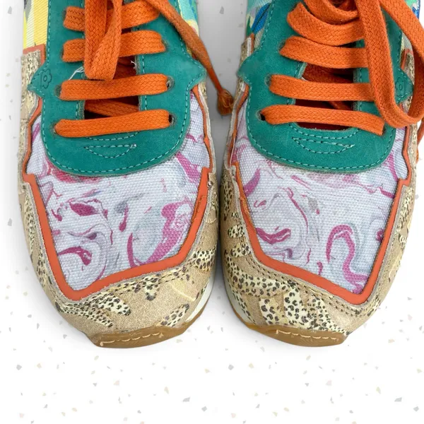 Farm Rio Sneakers Mixed Print Colorful Bright Retro Casual Comfort Shoes Size 38 - Image 5