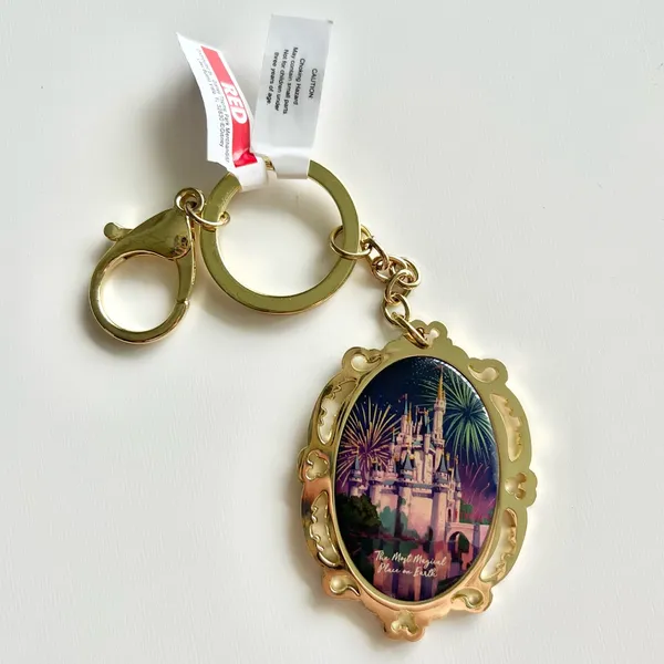 NWT Disney World Magic Kingdom Most Magical Place On Earth Double Sided Keychain - Image 2