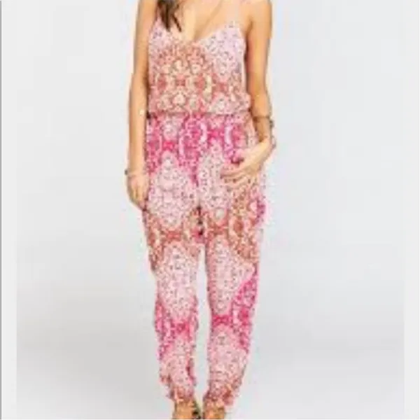 Show Me Your Mumu Beatrice Pink Paisley Jumpsuit - Image 2