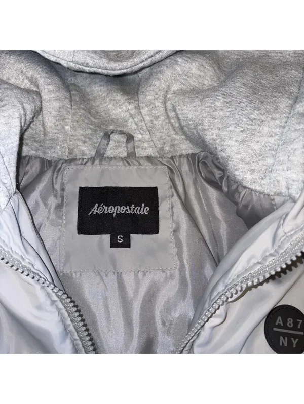 Aeropostale Lightweight Jacket Hooded Zip-Up Jacket Coat Womans Small Winter - Image 4