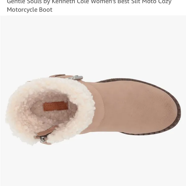 Gentle Souls by Kenneth Cole Best Slit Moto Cozy Mushroom 9M #15 - Image 2