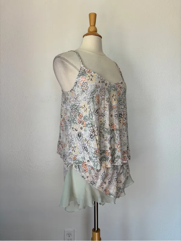 Sage Green & Peach Floral PJ Set - Image 4