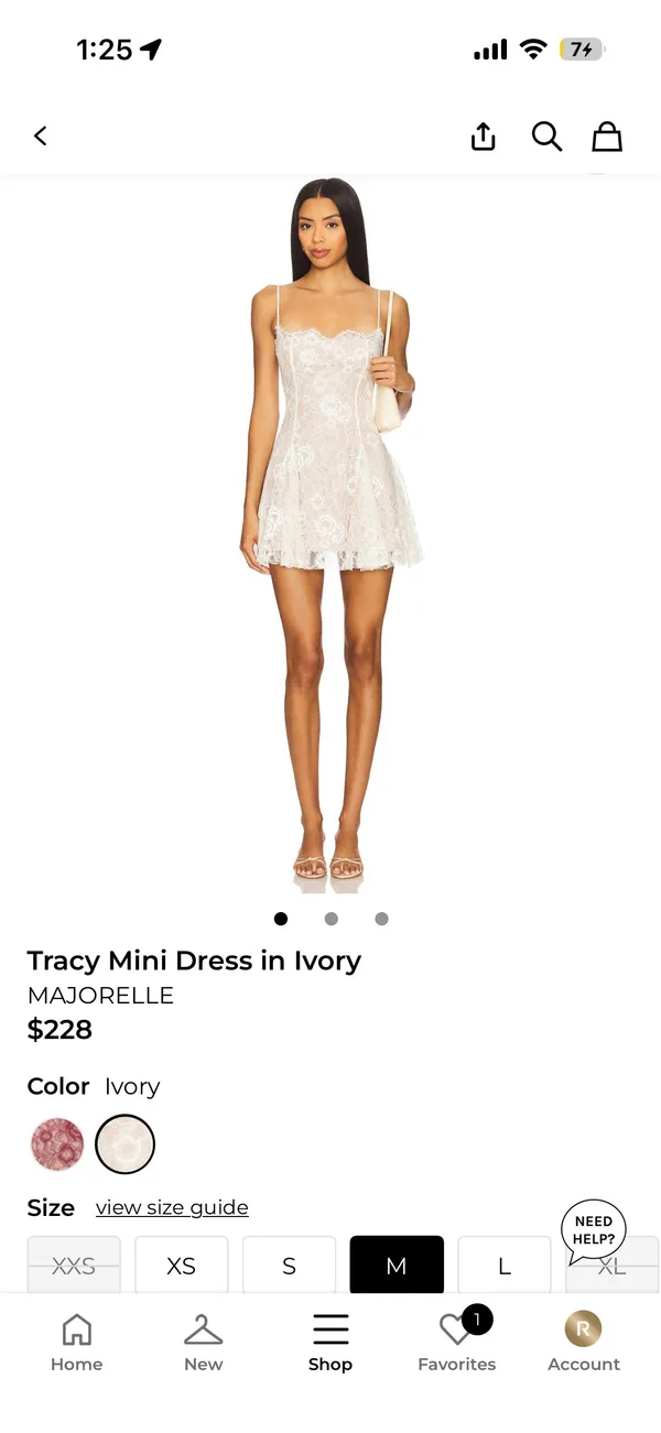 Revolve Tracy Mini Dress in Ivory - Image 3