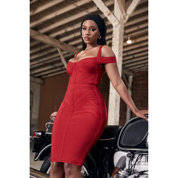 House of CB Cherub Bandage Dress Red - Image 11