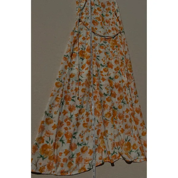 Sienna Sky Womens Orange Floral Button Front Midi Dress Size M 02CDR903 - Image 13