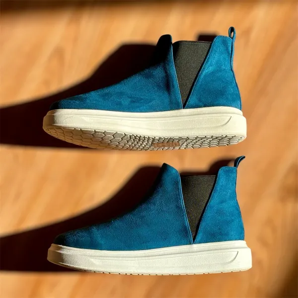 Shoe Republic LA Teal Suede Slip on Shoes Size 8.5 - Image 6