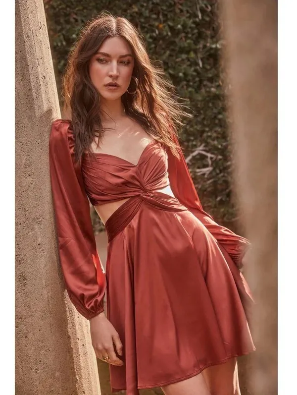 ASTR the Label Satin Cutout dress - Image 5