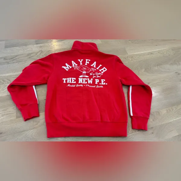 The Mayfair Group mental health Full Zip Tracksuit sweatshirt red size s/m - Image 11