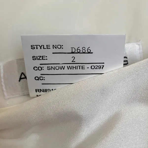 NWT Alfred Sung Off the Shoulder Cocktail‎ Dress in Snow White - Image 5