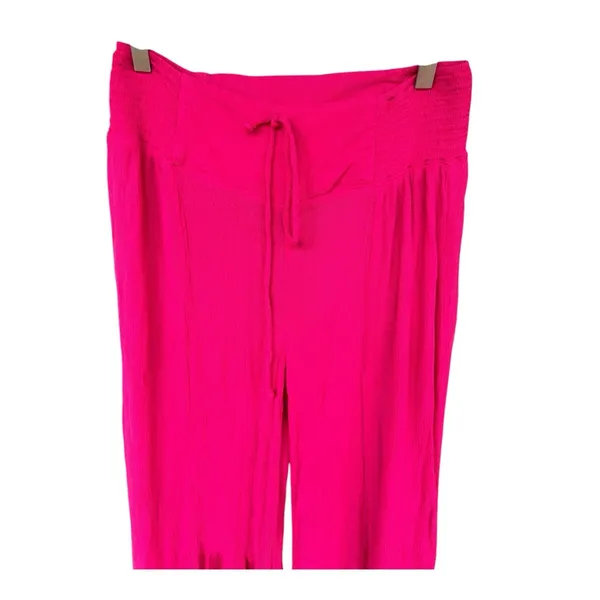 Hot pink bell bottoms hippie boho pants Medium - Image 6
