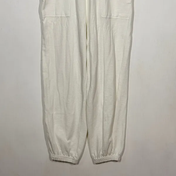 Free People Beach White Jogger Jumpsuit Medium White‎ Racerback Boho Loungewear - Image 6
