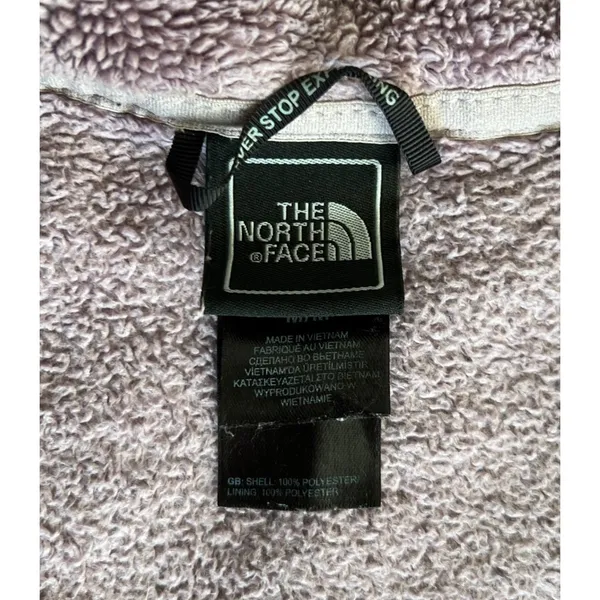 The North Face Sherpa Jacket Womens M Mauve Teddy Fleece Full‎ Zip Cozy Coat - Image 4