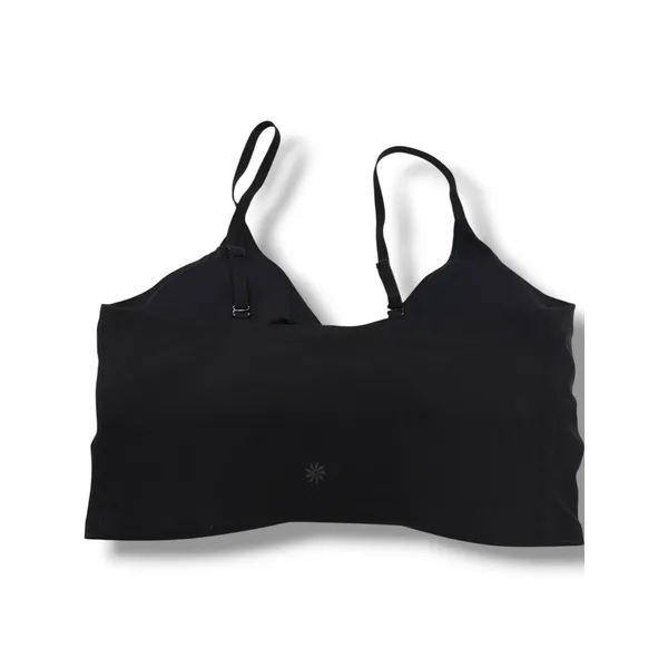 Athleta Black Ruched Cutout Longline Sports Bra M Yoga Pilates Adjustable - Image 8