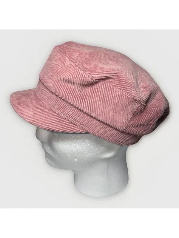 H&M Corduroy Pink Beret Women's Cabby Cap One Size Large - Image 2