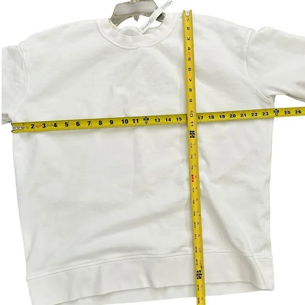 Lululemon Perfectly Oversized Crew sweatshirt in white size 8 - Image 5