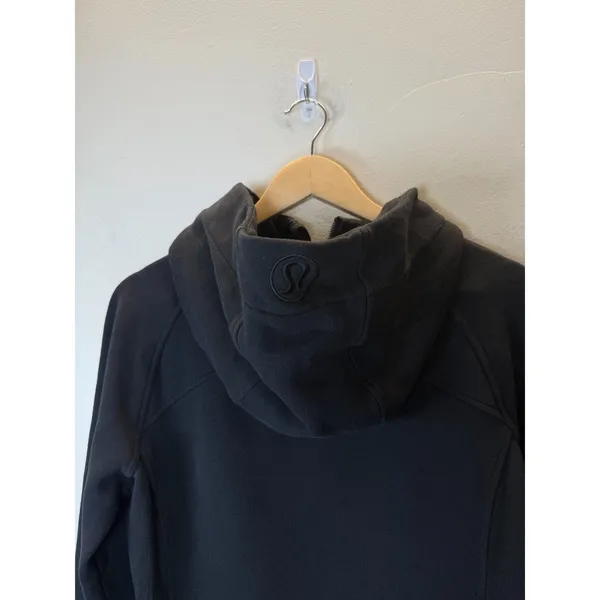Lululemon Scuba Full Zip Hoodie Womens 8 Black Memphis Grizzlies NBA Activewear - Image 3