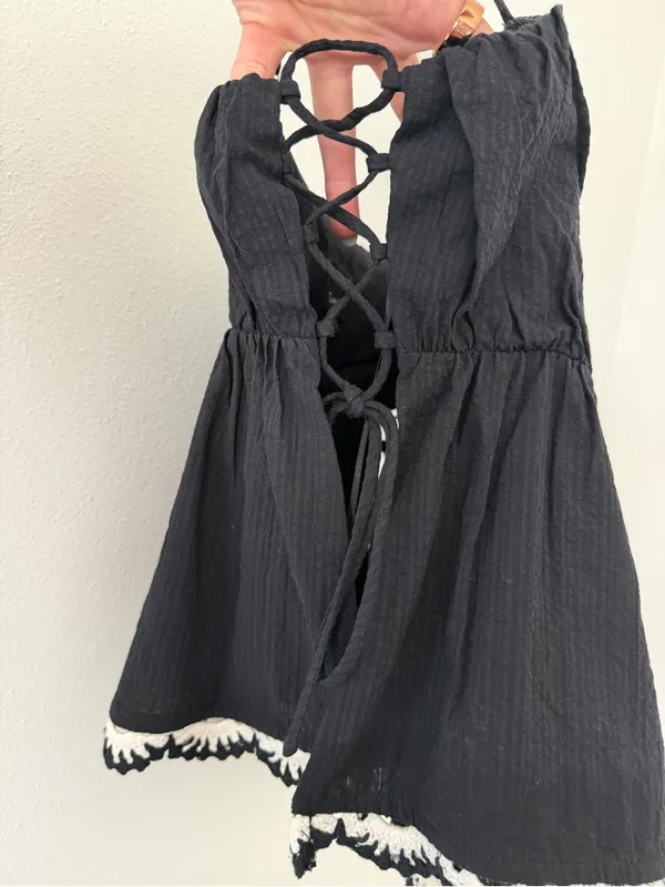 Anthropologie NWT Lumiere Lillian Lace Side Tie Romantic Summer Cotton/rayon tank size medium - Image 8