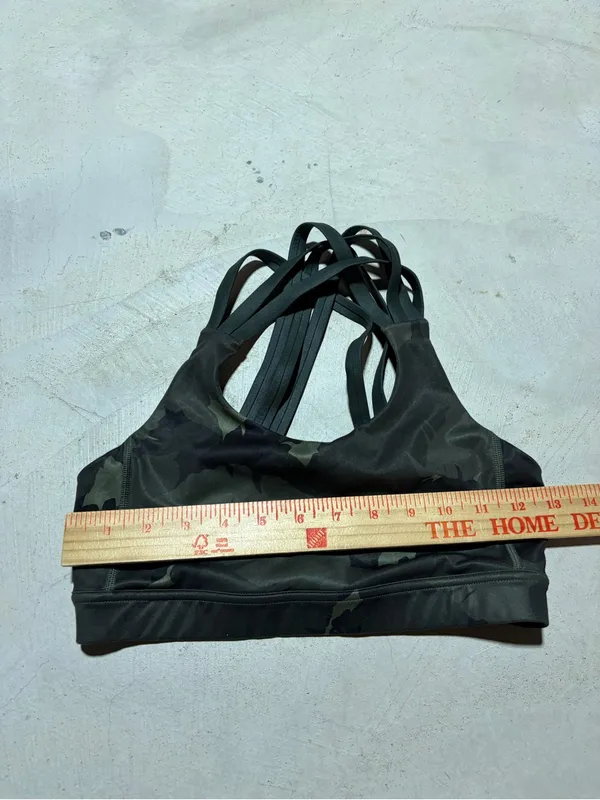 Lululemon Camouflage Strappy Sports bra green 6 - Image 2