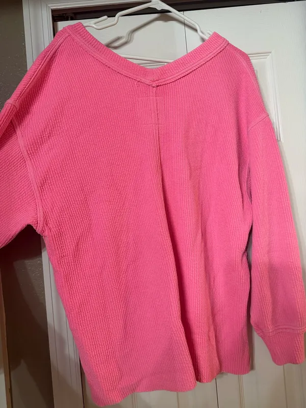 Aerie Textured Wonder V-Neck Sweatshirt - Image 3