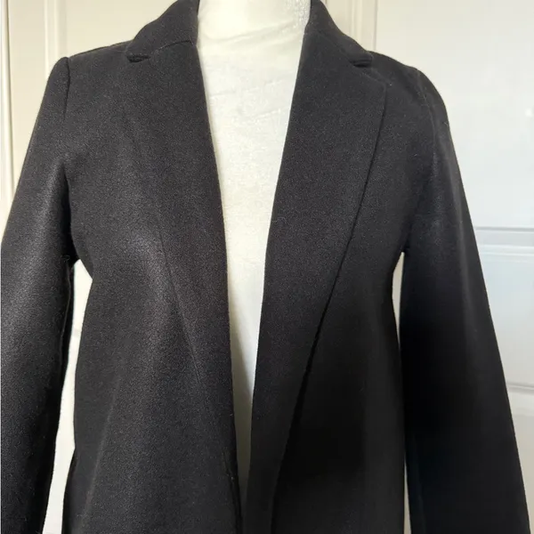 ZARA Black Long Coat - Image 2
