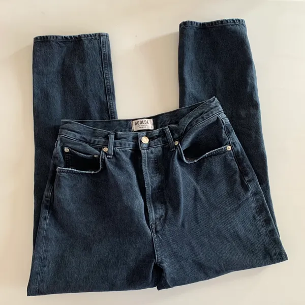 28 Riley High Rise Straight Crop Jeans Unseen Dark Wash Indigo Blue - Image 2