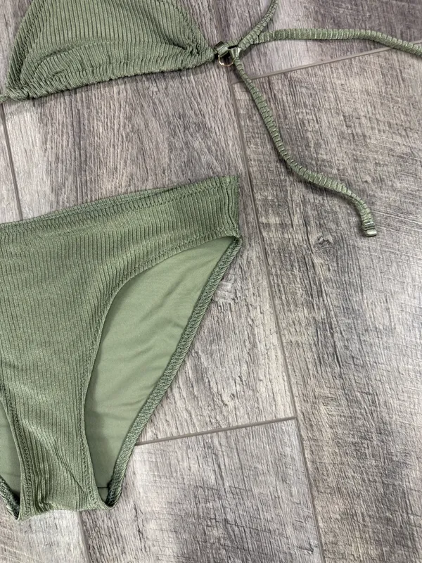 Aerie Olive Ribbed Bikini Set  - Image 2