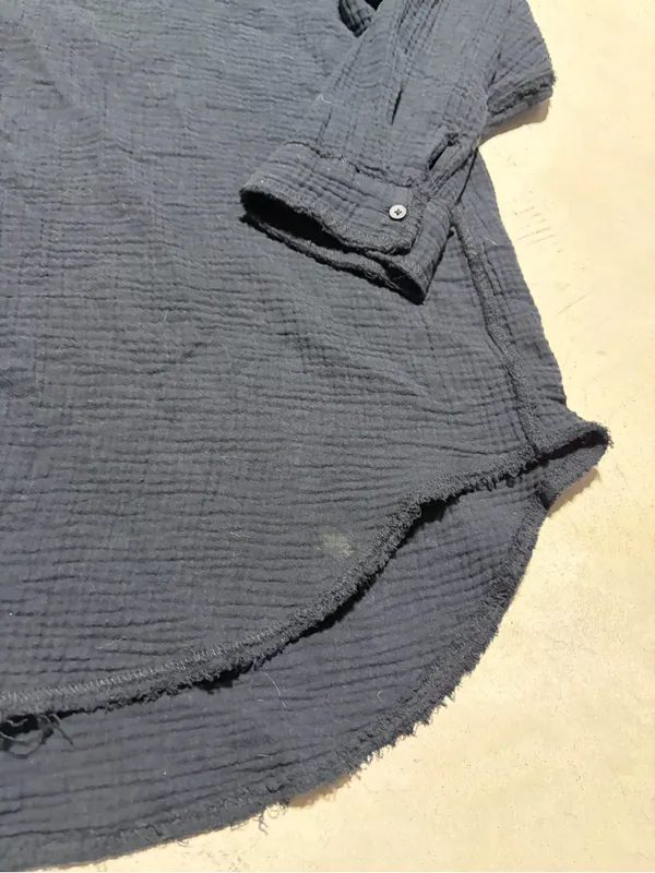 Aerie black button gauzy coverup shirt medium - Image 7