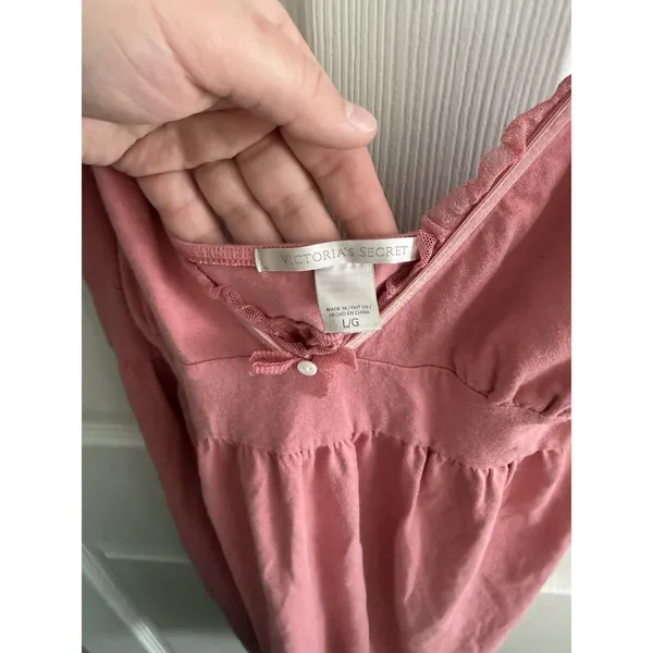 VTG Victorias Secret Slip Dress Large Pink Babydoll Mini 90s Y2K Femme Girly - Image 5