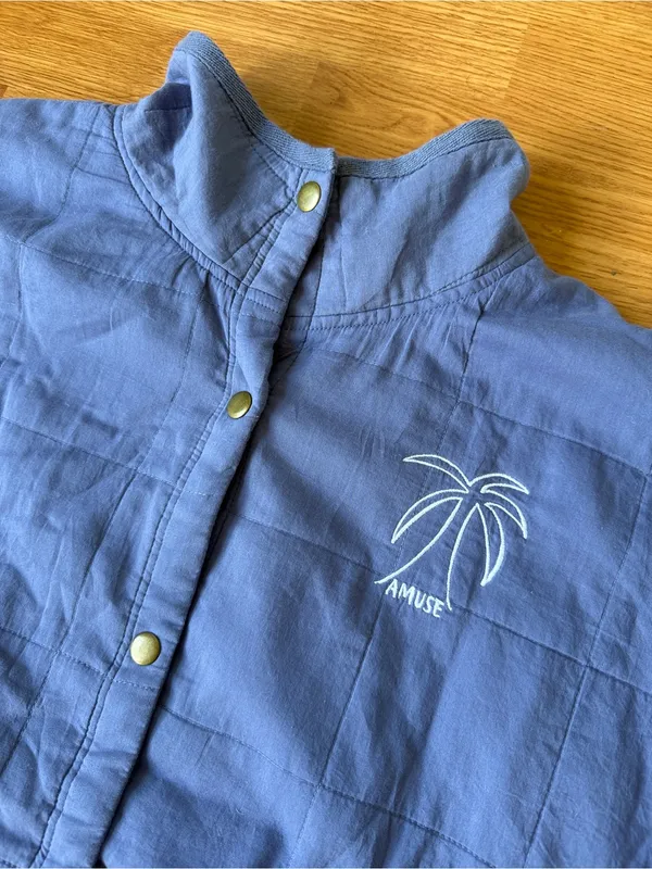 New Amuse Society Seabreeze Embroidered Button Up Lightweight Quilted Jacket - Image 3
