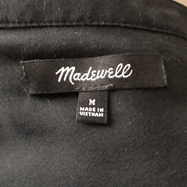 Madewell black sand washed popover top size M - Image 9
