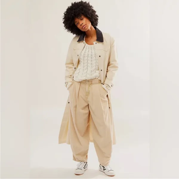 Free People Hunter Duster Maxi Cream Ivory Long Coat Size S - Image 4