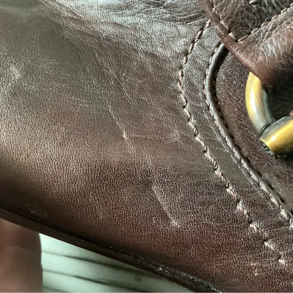Frye Jillian toggle short biker boots rich brow leather size 10 - Image 6