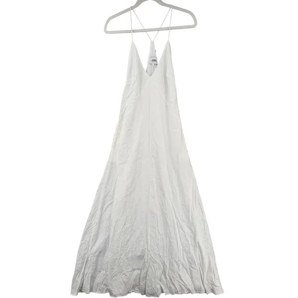 Seven Wonders Revolve Aidana Maxi Dress White Sz Large Beach Minimalist Pockets - Image 3